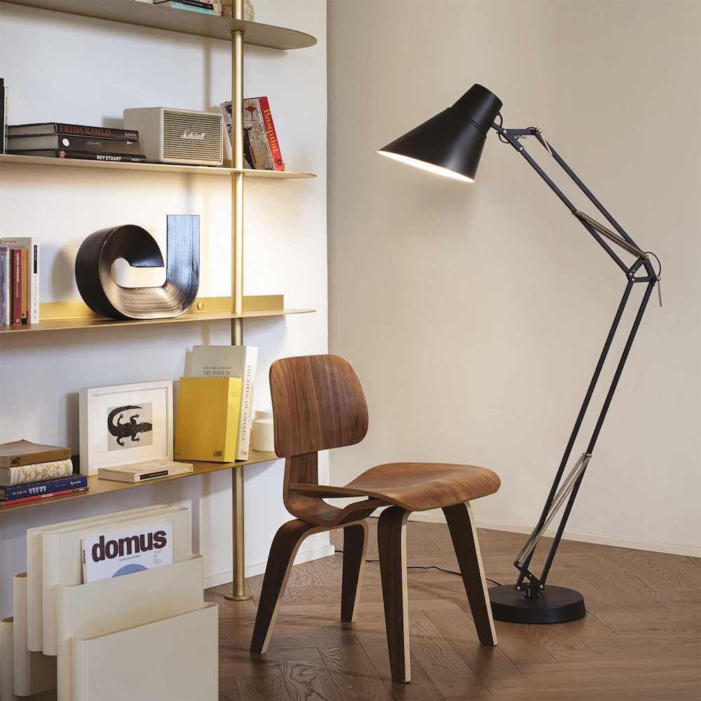 Retro podlahová lampa SALLY PT1 v čiernej farbe | Ideal Lux.
