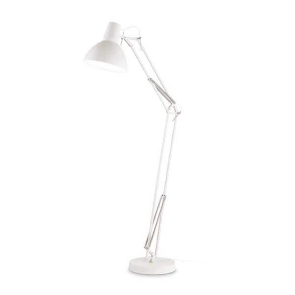 Retro podlahová lampa WALLY PT1 v bielej farbe | Ideal Lux