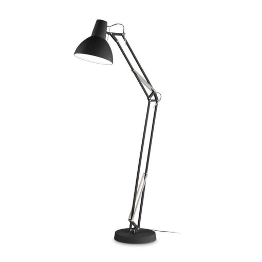 Retro podlahová lampa WALLY PT1 v čiernej farbe | Ideal Lux