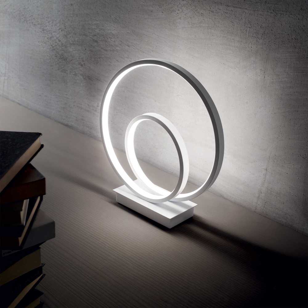 Stolová LED lampa OZ TL s vypínačom v bielej farbe | Ideal Lux