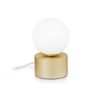Štýlová stolná lampa PERLAGE TL1 s vypínačom v mosádznej farbe | Ideal Lux