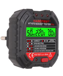 Tester zásuviek s digitálnym displejom Habotest HT107D