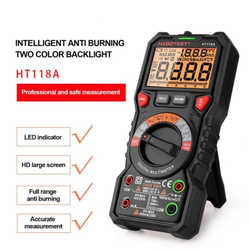 Digitálny multimeter s baterkou Habotest HT118A, True RMS, NCV - Image 5