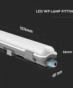 Lineárne LED trubicové svietidlo IP65, 22W, 6400K, 2000lm, 150cm – Obrázok 3