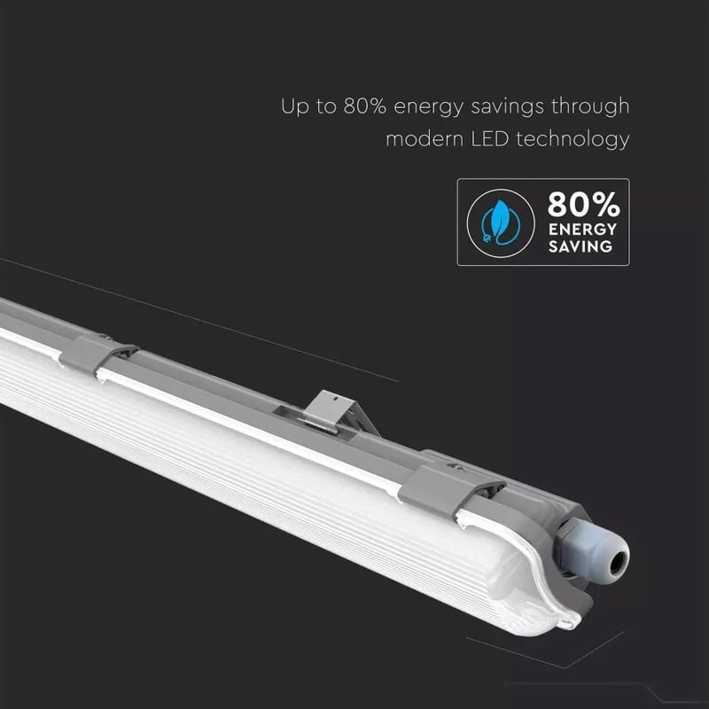 Lineárne LED trubicové svietidlo IP65, 22W, 6400K, 2000lm, 150cm – Obrázok 7
