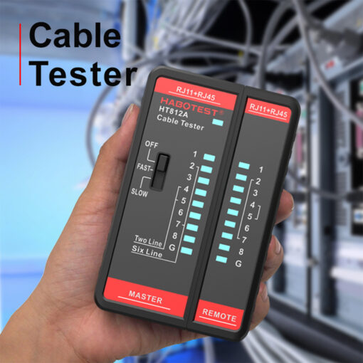 Tester sieťových káblov Habotest HT812A RJ45/RJ14/RJ12/RJ9 - Image 3