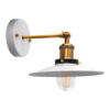Historické nástenné svietidlo na žiarovku typu E27 s bielym tienidlom1