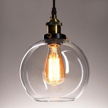Sklenená závesná lampa OVAL TRANSPARENT – Obrázok 3
