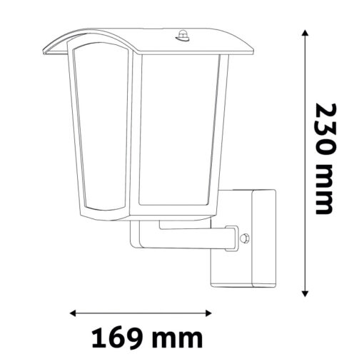 Vonkajšia nástenná lampa BLACK CORONADO UP, IP44 - Image 2