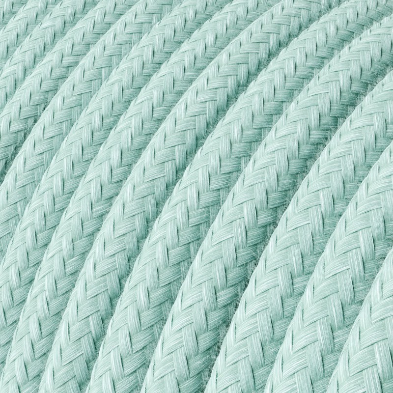 Kábel trojžilový v podobe textilnej šnúry v Celadon farbe, bavlna, 3 x 0.75mm, 1 meter2