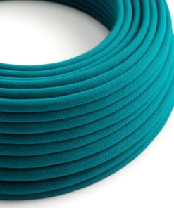 Kábel trojžilový v podobe textilnej šnúry v Cerulean farbe, bavlna, 3 x 0.75mm, 1 meter1