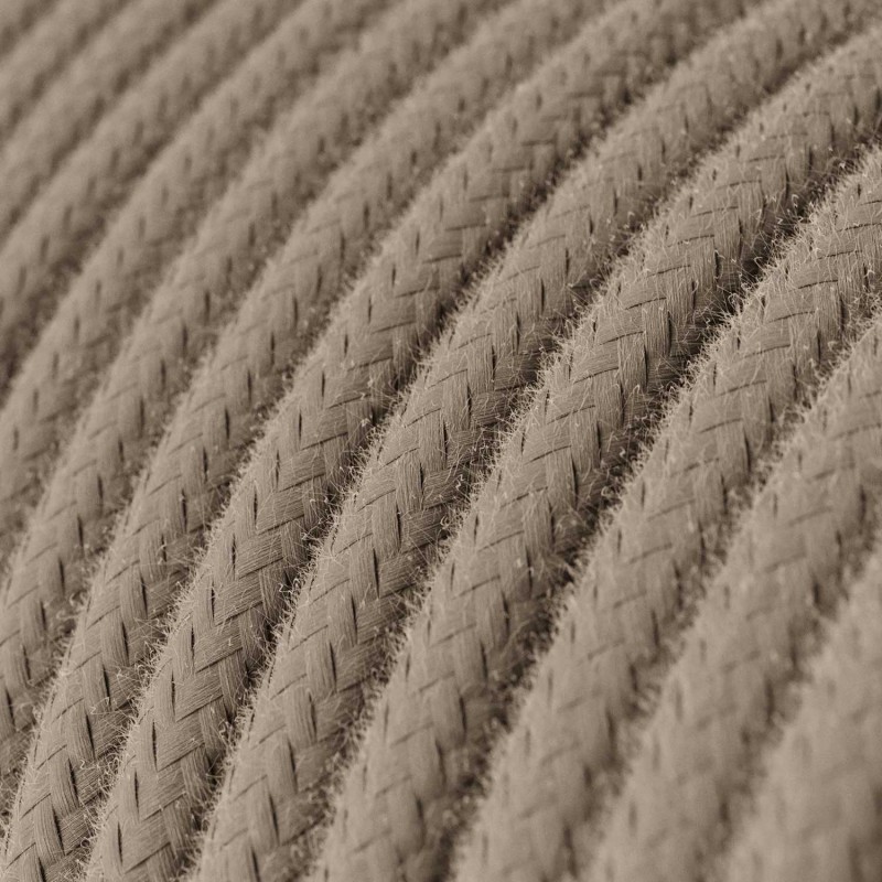 Kábel trojžilový v podobe textilnej šnúry v Dove farbe, bavlna, 3 x 0.75mm, 1 meter2