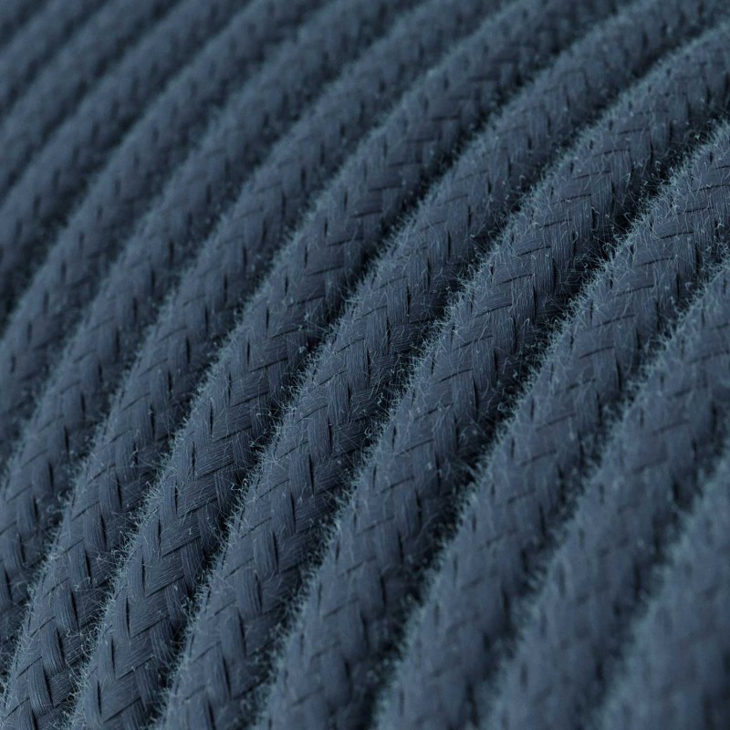 Kábel trojžilový v podobe textilnej šnúry v Kamennej šedej farbe, bavlna, 3 x 0.75mm, 1 meter2