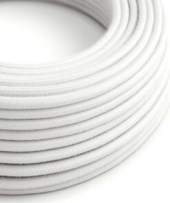 Kábel trojžilový v podobe textilnej šnúry v bielej farbe, bavlna, 3 x 0.75mm, 1 meter