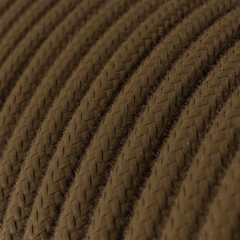 Kábel trojžilový v podobe textilnej šnúry v hnedej farbe, bavlna, 3 x 0.75mm, 1 meter2