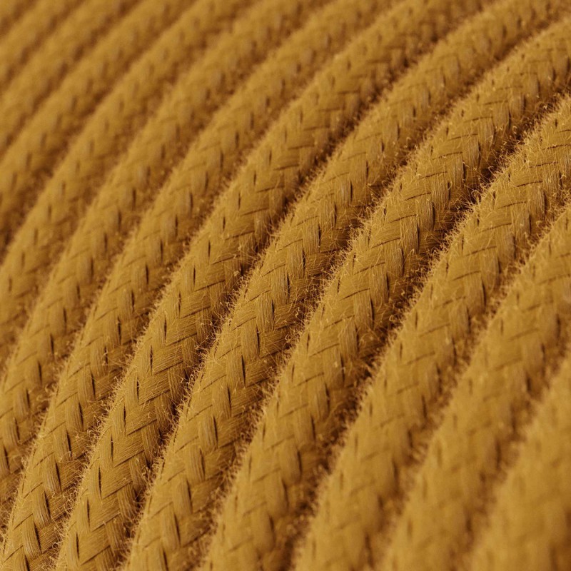 Kábel trojžilový v podobe textilnej šnúry v medovej, bavlna, 3 x 0.75mm, 1 meter2