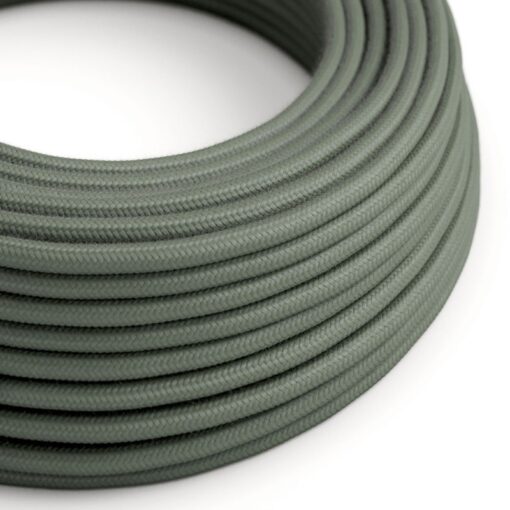Kábel trojžilový v podobe textilnej šnúry v zeleno sivej farbe, bavlna, 3 x 0.75mm, 1 meter1