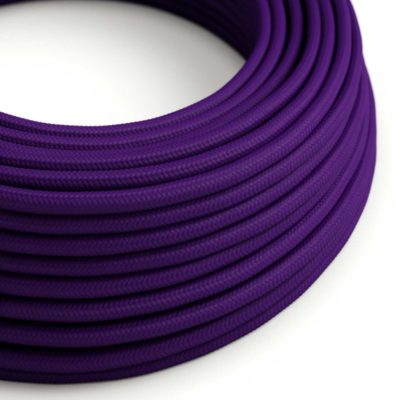 Kábel trojžilový v podobe textilnej šnúry vo fialovej farbe, umelý hodváb, 3 x 0.75mm, 1 meter