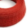 Textilný kábel trojžilový skrútený s chlpatým efektom v červenej farbe, 3 x 0.75mm, 1 meter