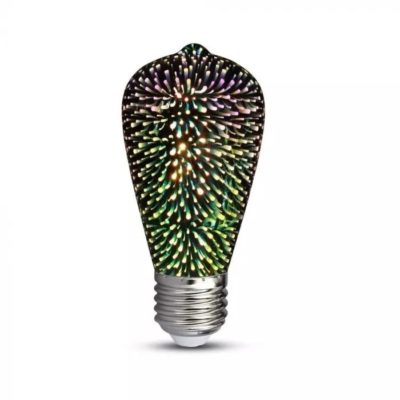 3D FIREWORKS, LED Dekoratívna žiarovka - TEARDROP, E27, 3W, 20lm1