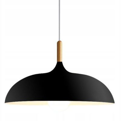 Závesná lampa s dekoračným čiernym tienidlom, 45cm