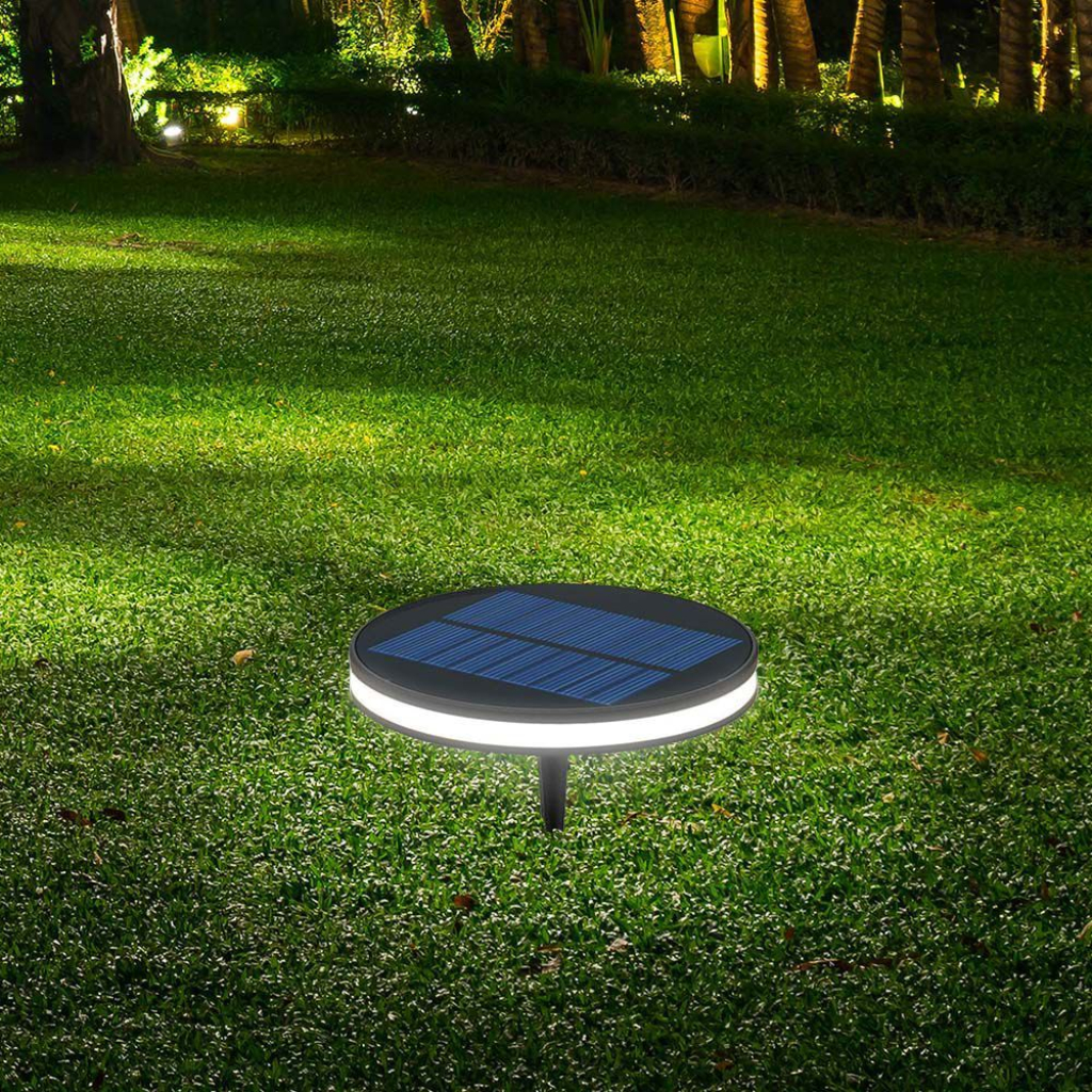 LED solárne záhradné napichovacie svetlo, IP54, 1.8W, čierna farba – Obrázok 3