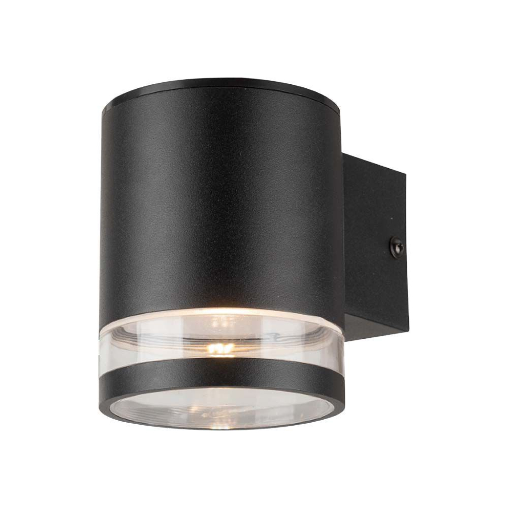 Záhradná nástenná LED lampa so solárnym panelom 1W, IP44, čierna farba1