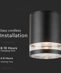 Záhradná nástenná LED lampa so solárnym panelom 1W, IP44, čierna farba – Obrázok 3