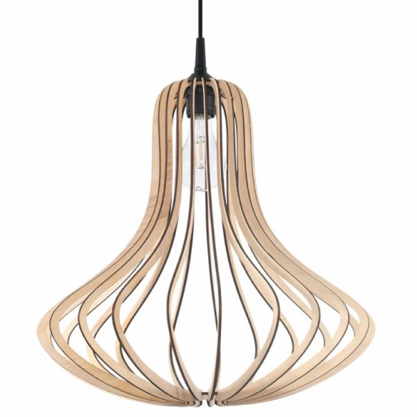 Elegantná závesná lampa ORIANA vyrobená z prírodného dreva1
