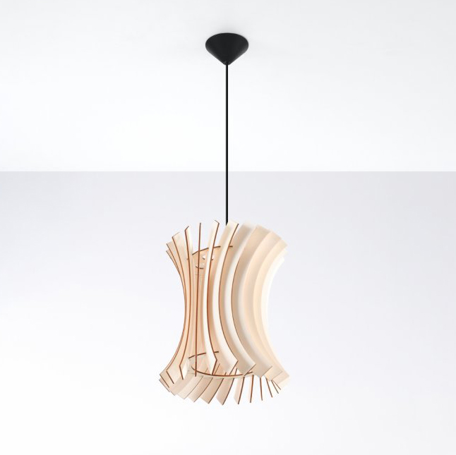 Elegantná závesná lampa ORIANA vyrobená z prírodného dreva2