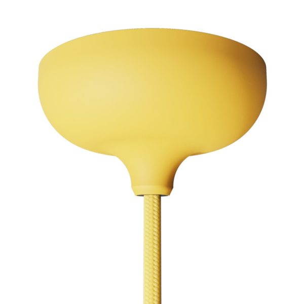 Silikónová stropná rozeta so stredovým otvorom v žltej farbe