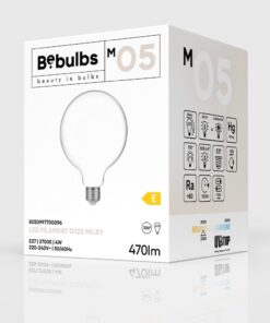LED mliečna žiarovka G125, E27, 4W, 2700K, 470Lm – Obrázok 3