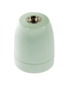 Porcelánová objímka s päticou E27 • Italy • mentová,