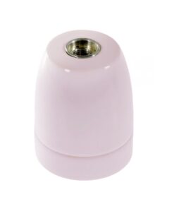 Porcelánová objímka s päticou E27 • Italy • ružová,