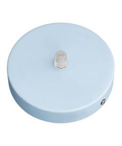 Svetlo modrý stropný držiak pre 1 svietidlo, 12cm, kov,