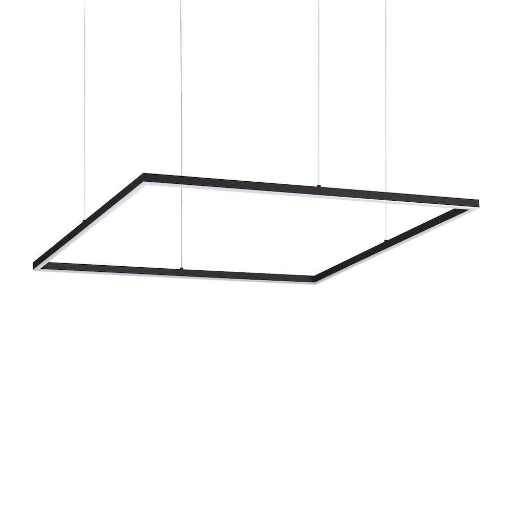 LED luster ORACLE SLIM SP D90 SQUARE, 3000k, 5250lm, čierna farba | Ideal Lux