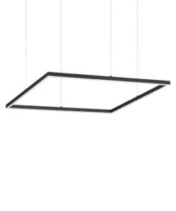 LED luster ORACLE SLIM SP D70 SQUARE, 3000k, 4350lm, čierna farba | Ideal Lux