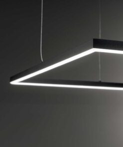 Alternative view of LED luster ORACLE SLIM SP D70 SQUARE, 3000k, 4350lm, čierna farba | Ideal Lux