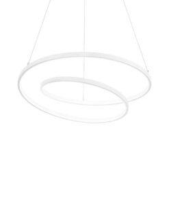 Moderný Stmievateľný LED luster OZ SP D60 v bielej farbe | Ideal Lux
