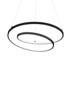 Moderný Stmievateľný LED luster OZ SP D60 v čiernej farbe | Ideal Lux
