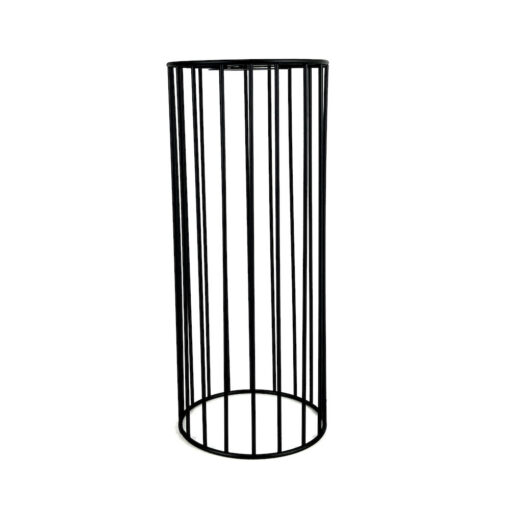 Čierne kovové tienidlo v tvare okrúhlej klietky MESH - Image 6