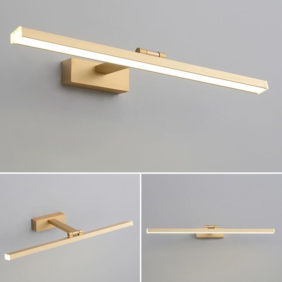 Kúpeľňové nástenné LED svietidlo v zlatej farbe, 60cm, 12W – Obrázok 3