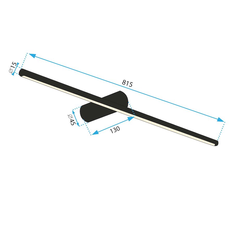 Moderné nástenné LED svietidlo v zlatej farbe, 80cm, 13W – Obrázok 4
