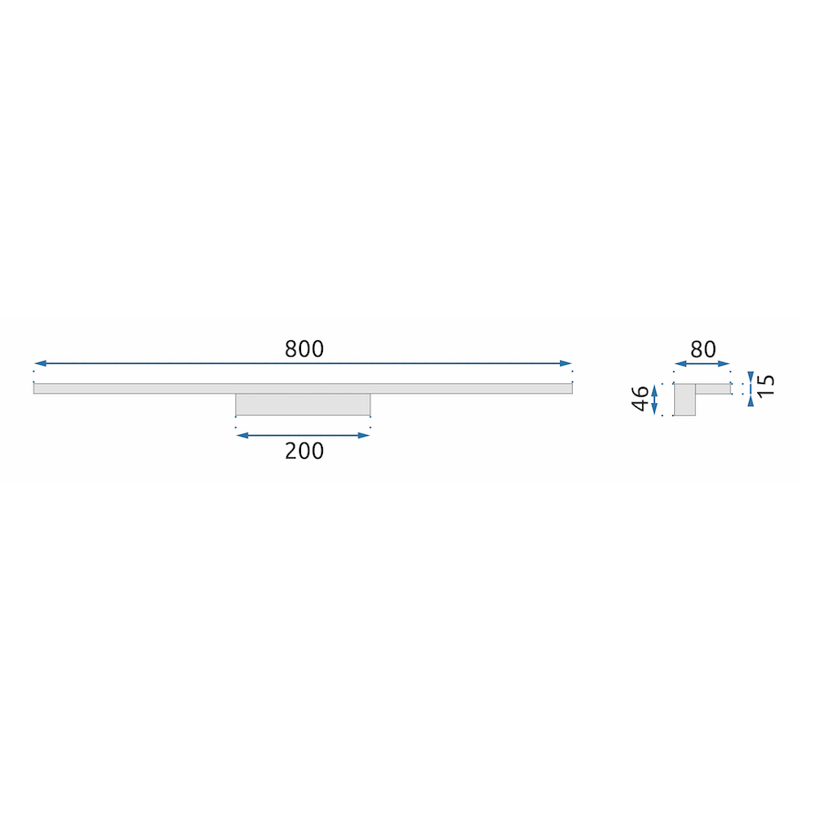 Nástenné kúpeľňové LED svietidlo v zlatej farbe, 80cm, 12W – Obrázok 4