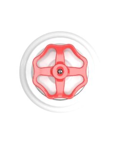 Vypínač/prepínač pre povrchovú montáž z bieleho porcelánu s červeným gombíkom + podstavec z bieleho porcelánu – Obrázok 4