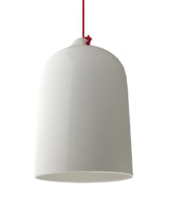 Keramické tienidlo Bell XL v lesklej bielej farbe