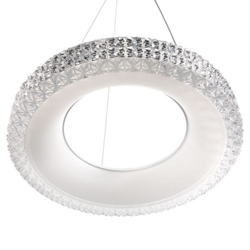 Luxusný sklenený LED luster 40 cm, ružovo zlatá farba - Image 4