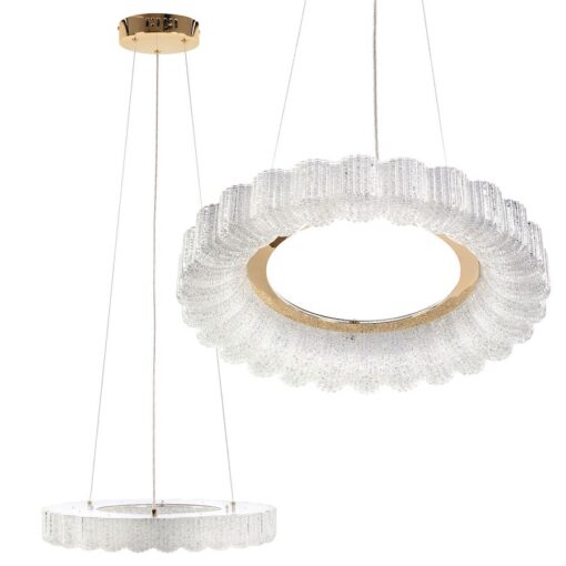 LED závesná lampa Gold Glamour 40 cm - Image 6