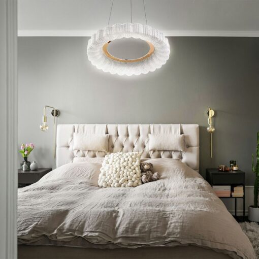 LED závesná lampa Gold Glamour 40 cm - Image 2