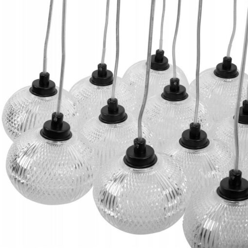 Závesný luster Black Balls, 13pätíc - Image 5